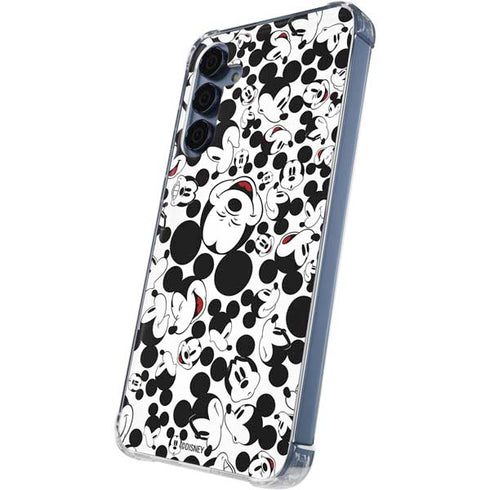 Disney Mickey Mouse Face Pattern Galaxy A35 5G Clear Case